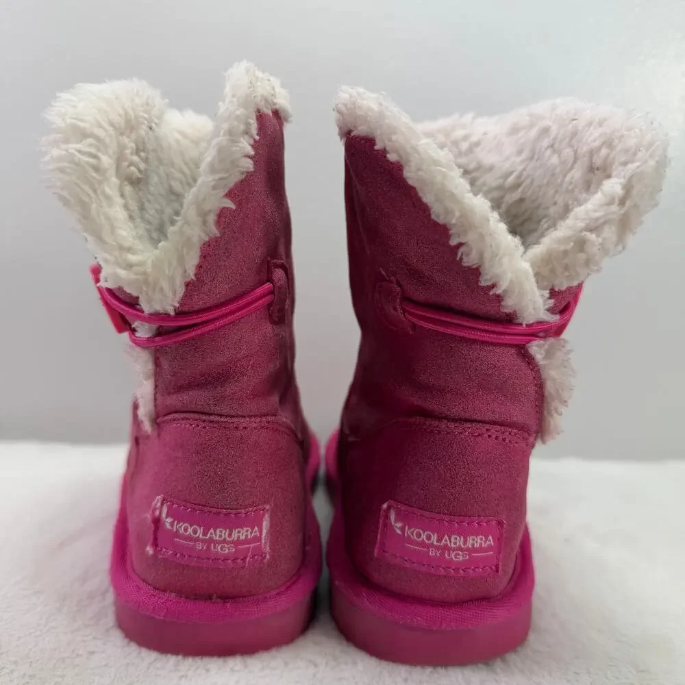 Copied - UGG Koolaburra Nalie Short Girls’ Pink Suede Winter Boots – Size 1
